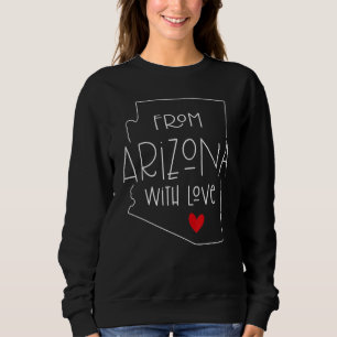 Aus Arizona mit Liebe State Map Ehemann Ehefrau Va Sweatshirt