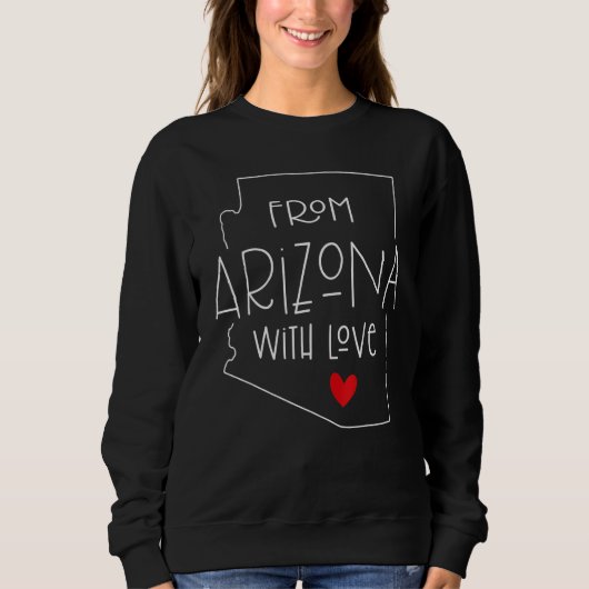 Aus Arizona mit Liebe State Map Ehemann Ehefrau Va Sweatshirt (Vorderseite)