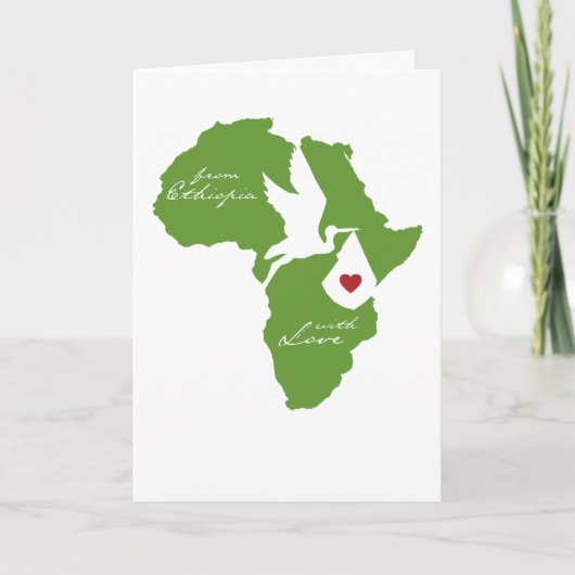 Aus Äthiopien mit Liebe Adoption Einladungen (Vorderseite)