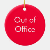 Aus Büro/im Büro-Zeichen heraus Keramikornament (Hinten)