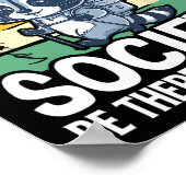 Aus dem Atem wandernde Gesellschaft ist in einer M Poster (Ecke)