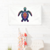 Aus dem Atem wandernde Gesellschaft Schildkröten T Banner (Insitu)