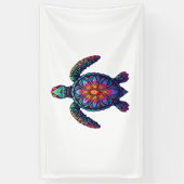 Aus dem Atem wandernde Gesellschaft Schildkröten T Banner (Vertikal)