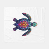 Aus dem Atem wandernde Gesellschaft Schildkröten T Fleecedecke (Vorderseite (Horizontal))