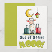 Aus dem Büro MOOO! | Funny Eid Cow on Vacation