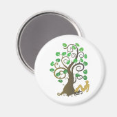 Aus dem Familienbaum fallen Magnet (Vorderseite/Rückseite)