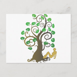 Aus dem Familienbaum fallen Postkarte