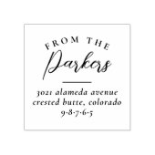 Aus dem Familiennamen Elegante einfache Rücksendea Gummistempel (Prägung)