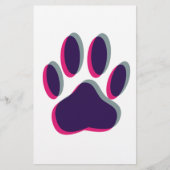 Aus dem Fokus heraus Dog Paw Print Briefpapier (Vorderseite)