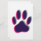 Aus dem Fokus heraus Dog Paw Print Briefpapier (Vorne/Hinten)