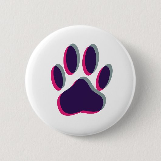 Aus dem Fokus heraus Dog Paw Print Button (Vorderseite)