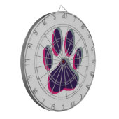 Aus dem Fokus heraus Dog Paw Print Dartscheibe (Vorderseite Links)