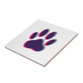 Aus dem Fokus heraus Dog Paw Print Fliese (Seite)