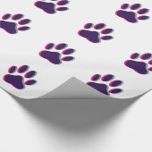 Aus dem Fokus heraus Dog Paw Print Geschenkpapier (Ecke)
