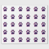 Aus dem Fokus heraus Dog Paw Print Geschenkpapier (Flach)