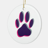 Aus dem Fokus heraus Dog Paw Print Keramikornament (Links)