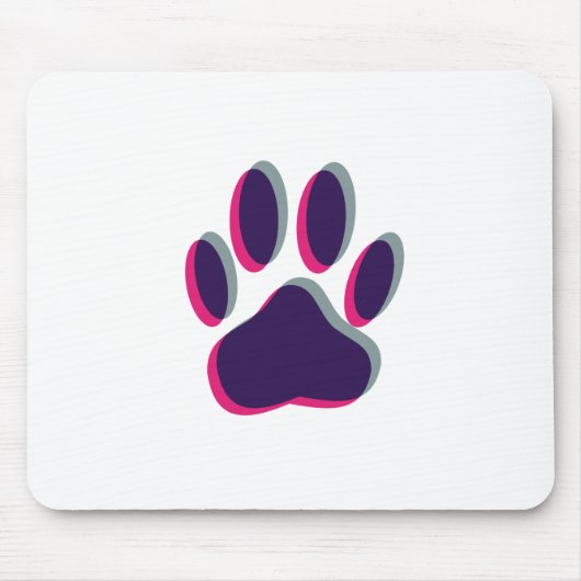 Aus dem Fokus heraus Dog Paw Print Mousepad (Vorne)