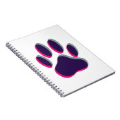 Aus dem Fokus heraus Dog Paw Print Notizblock (Rechte Seite)