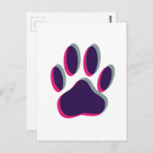 Aus dem Fokus heraus Dog Paw Print Postkarte (Vorne/Hinten)