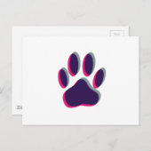 Aus dem Fokus heraus Dog Paw Print Postkarte (Vorne/Hinten)