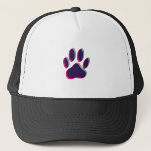 Aus dem Fokus heraus Dog Paw Print Truckerkappe