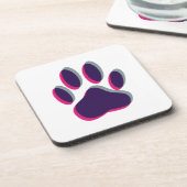Aus dem Fokus heraus Dog Paw Print Untersetzer (Linke Seite)