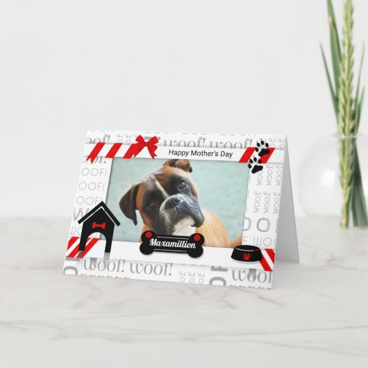 aus dem Foto der Muttermutter in Rot und Schwarz Karte (Vorderseite)