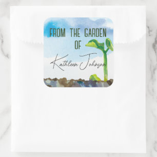 Aus dem Garten des Aufklebers Quadratischer Aufkleber