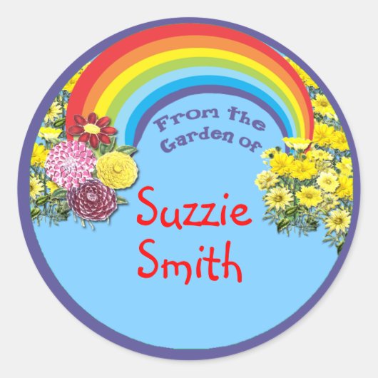 Aus dem Garten des Canning Labels Runder Aufkleber (Vorderseite)