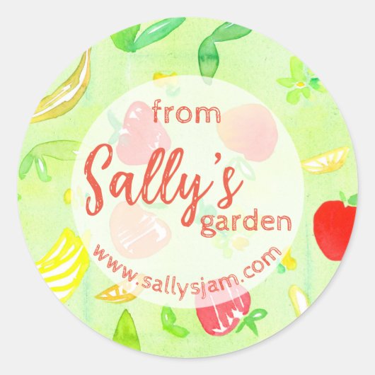 Aus dem Garten des Erzeugnisses Runder Aufkleber (Vorderseite)