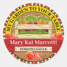 Aus dem Gartenbauernaufzug konservierte Dosen Runder Aufkleber