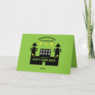 Aus dem Gefängnis Release Geschenk Zwei-Tone-Kaffe Karte