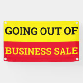 Aus dem Geschäft verkaufen rotes Gelb Banner (Horizontal)