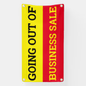 Aus dem Geschäft verkaufen rotes Gelb Banner (Vertikal)