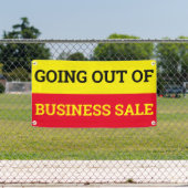 Aus dem Geschäft verkaufen rotes Gelb Banner (Insitu)