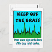 Aus dem Gras behalten Postkarte (Vorne/Hinten)