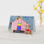 Aus dem Haus in neue Zuhause wachsen Karte (Gelbe Blume)