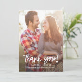 Aus dem Herz bearbeitbare Farbe danke Karte (Stehend Vorderseite)