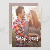 Aus dem Herz bearbeitbare Farbe danke Karte (Vorne/Hinten)