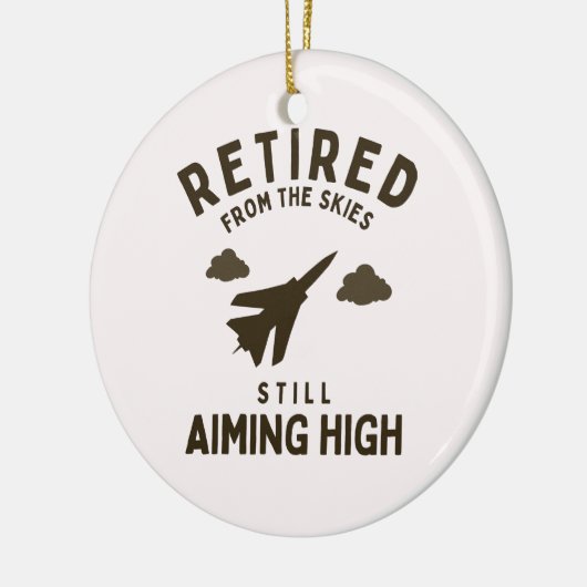 Aus dem Himmel lustige Luftwaffe Ruhestand Sprichw Keramik Ornament (Links)