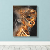 Aus dem Holzwerk gezackte Leinwand (Insitu (Holzboden))