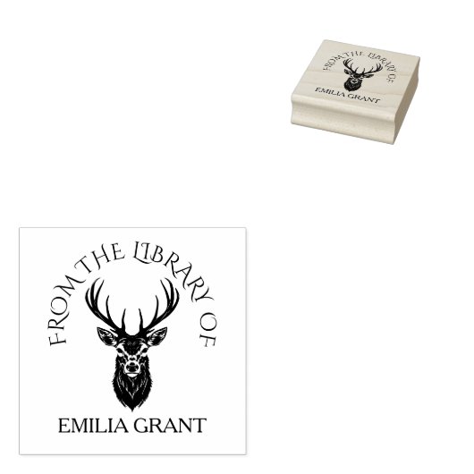 Aus dem Individuelle Name "Hirschkopf" der Bibliot Gummistempel (Stempel)