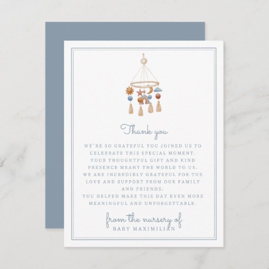 Aus dem Kinderzimmer, Aquarell mobil Einladung (Vorne/Hinten)