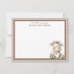 Aus dem Kinderzimmer Babydusche danke notecard Mitteilungskarte