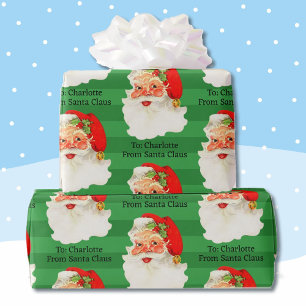Aus dem Namen des Weihnachtskindes lesen sich jung Geschenkpapier