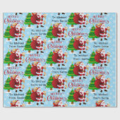 Aus dem Namen des Weihnachtsmannes frohe Weihnacht Geschenkpapier (Flach)