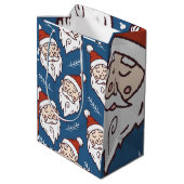 Aus dem Namen des Weihnachtsmannes frohe Weihnacht Mittlere Geschenktüte (Rückseite Schrägansicht)