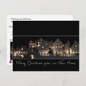 Aus dem neuen ZuhauseIlluminierte Weihnachtshäu Postkarte (Vorne/Hinten)