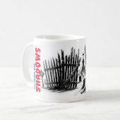 Aus dem Schatten heraus schlucken Kaffeetasse (Vorderseite Links)