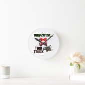 Aus dem Schleppzug Runde Wanduhr (Zuhause)